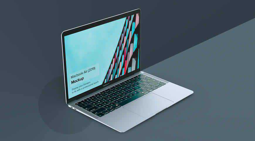 Macbook Air Photoshop PSD Mockup Şablonu