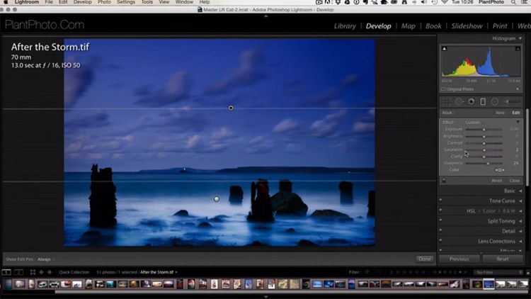 Como usar a ferramenta de filtro graduado do Lightroom