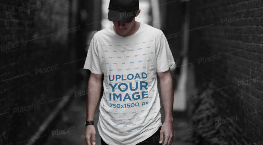 Modello di mockup PSD di Photoshop per t-shirt