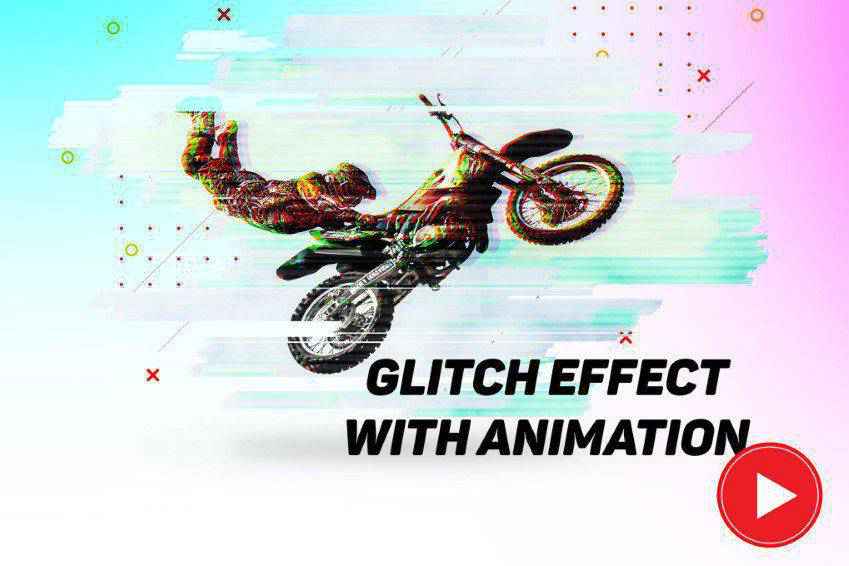 Efek Glitch dengan Action Photoshop Animasi