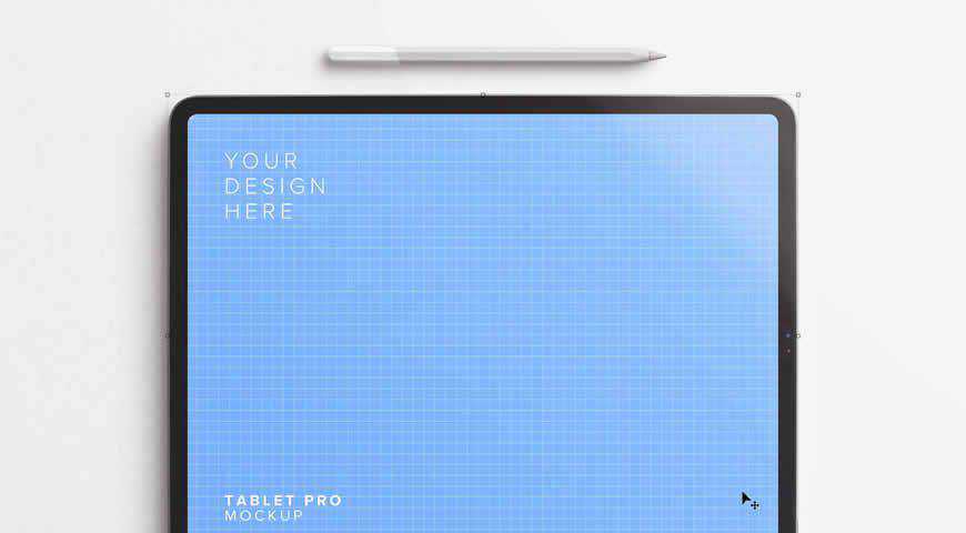 Modello di mockup PSD di Photoshop per tablet