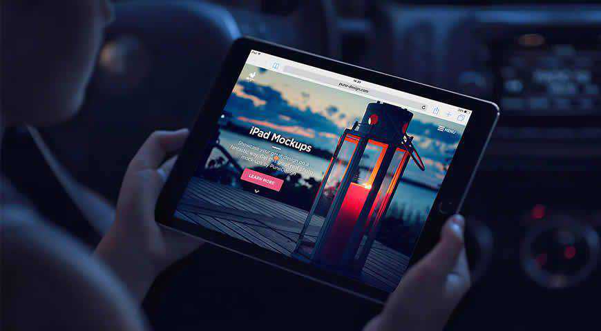 iPad Photoshop PSD Maketi Şablonu