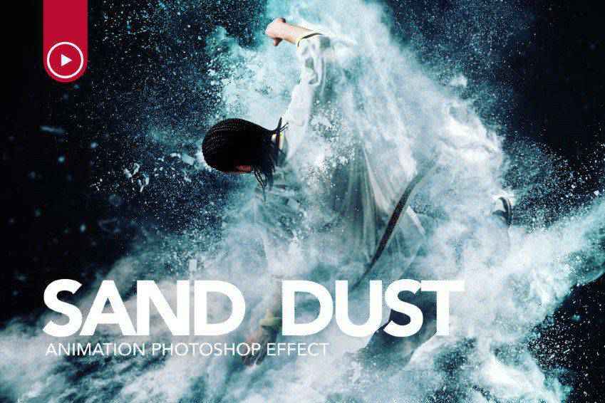 Экшен Photoshop Sand Dust Powder Explosion