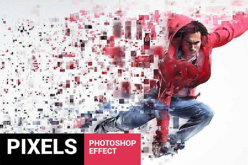 Action Photoshop de rupture de pixels