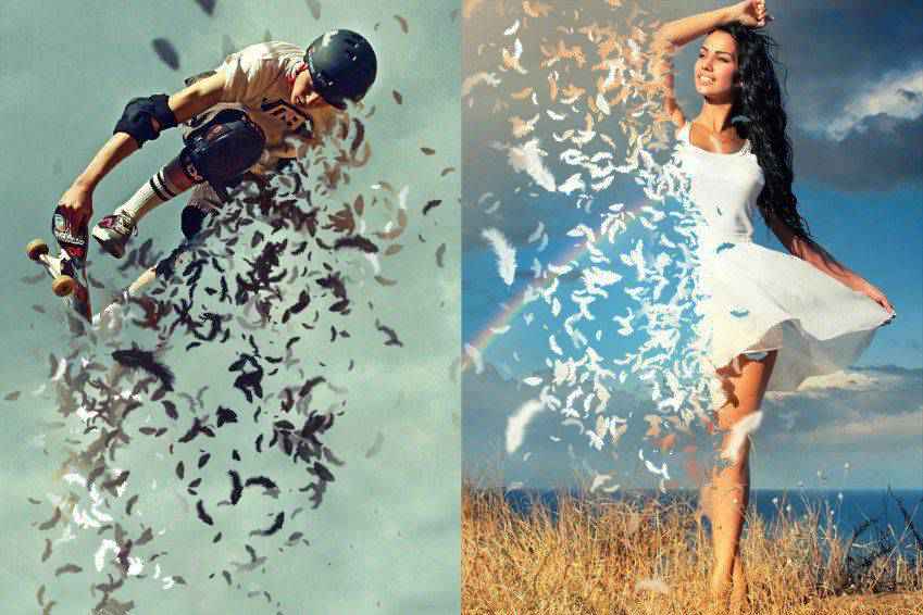 Plumes Dispersion Photoshop Action