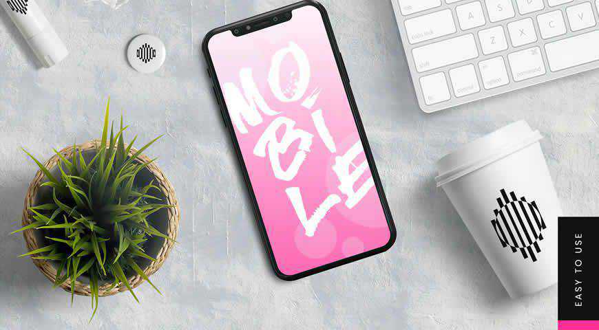 Mobile Photoshop PSD-Mockup-Vorlage