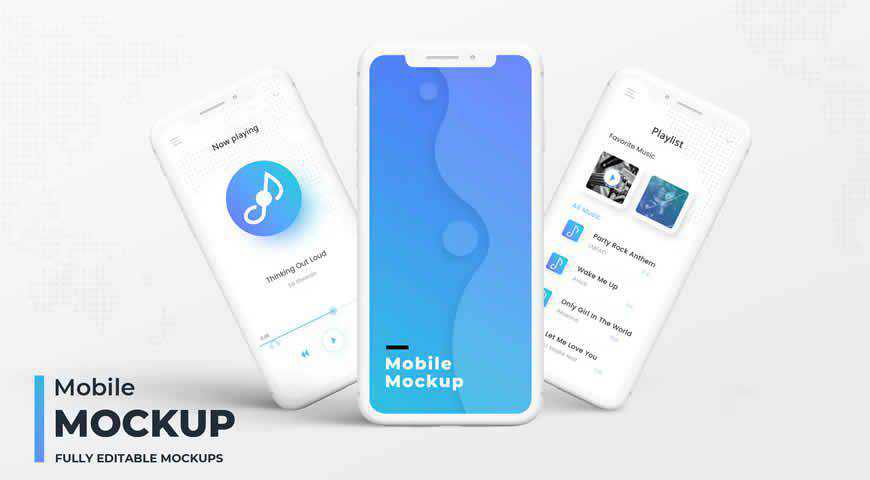 Mobile Photoshop PSD-Mockup-Vorlage