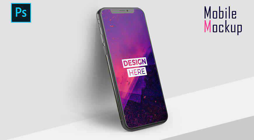 Modèle de maquette PSD Photoshop Mobile Mockup NX