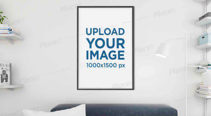 เทมเพลต Art Print Frame Photoshop PSD Mockup