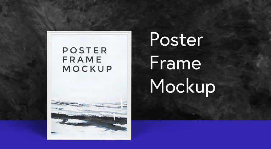 Poster Çerçevesi Photoshop PSD Mockup Şablonu