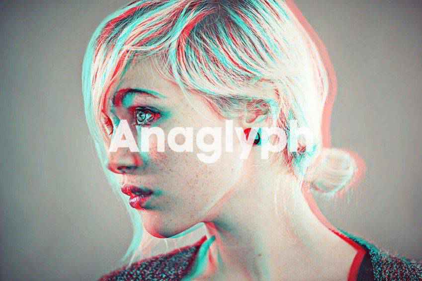 Anaglyph 3D Photoshop-Aktionen