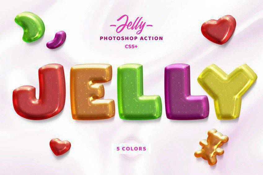 Jelly-Text-Effekt Photosop-Aktion