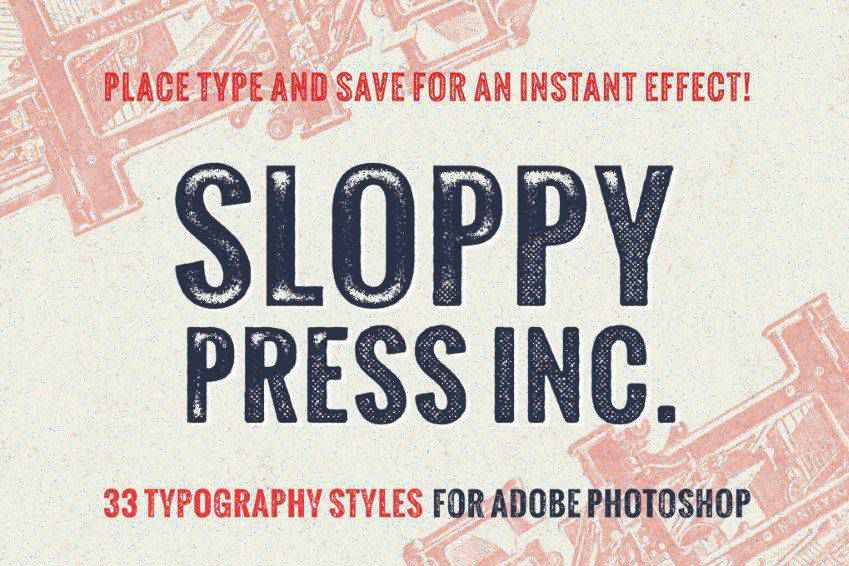 Sloppy Press Photoshop 排版樣式