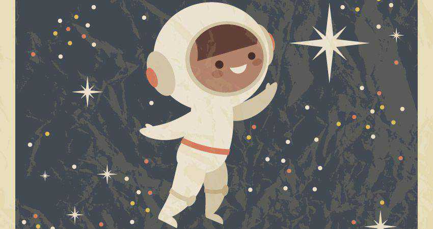 So erstellen Sie ein Retro-Poster mit Astronaut Child Adobe Illustrator-Tutorial