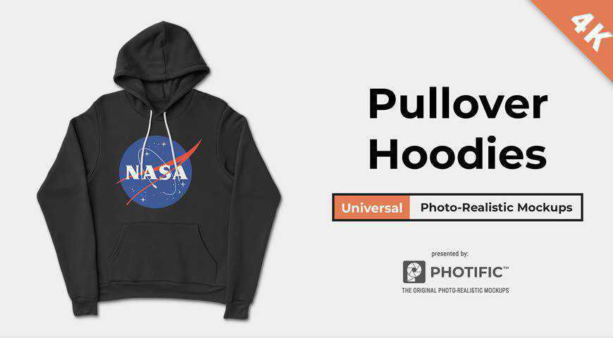 Pullover Hoodie Sweatshirt Template Mockup Photoshop PSD