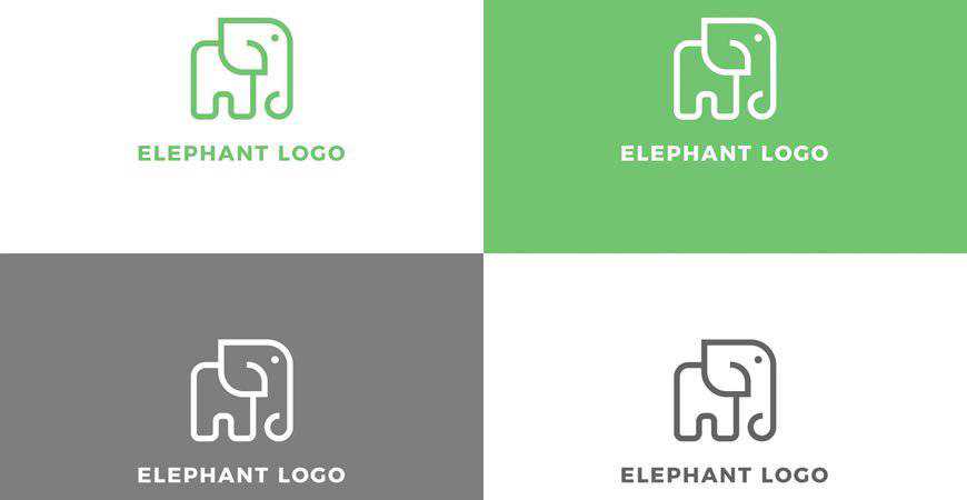 Hewan Template Logo Gajah