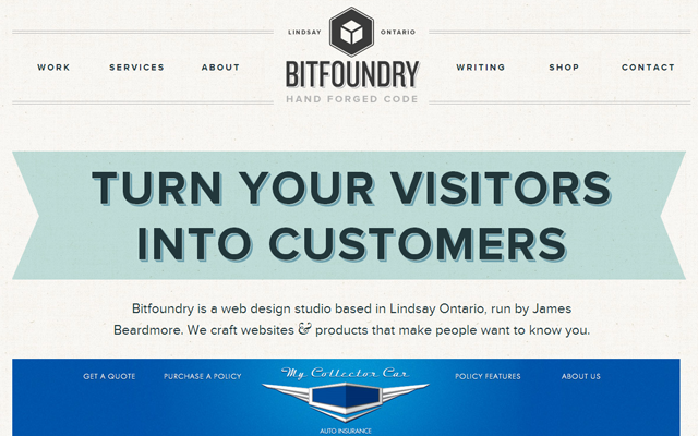 tata letak bitfoundry portofolio teks header besar