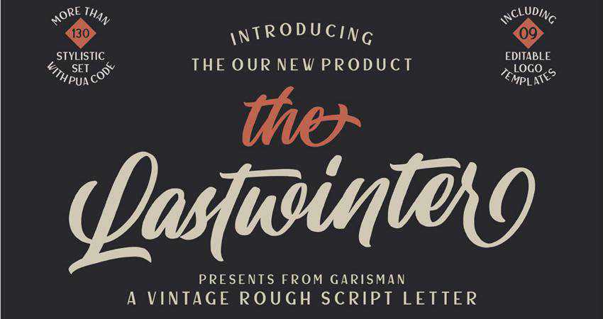 Gratis Font Skrip Vintage Musim Dingin