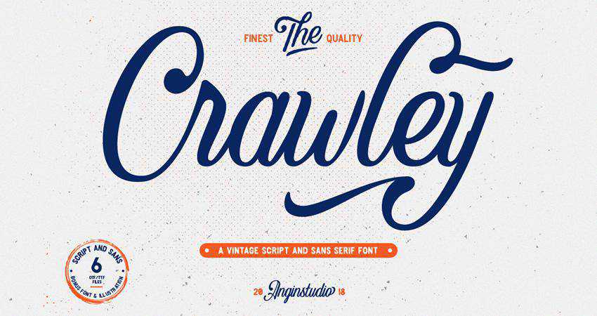 Gratis Font Skrip Crawley