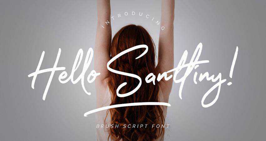 Font Skrip Sikat Hello Santtiny Gratis