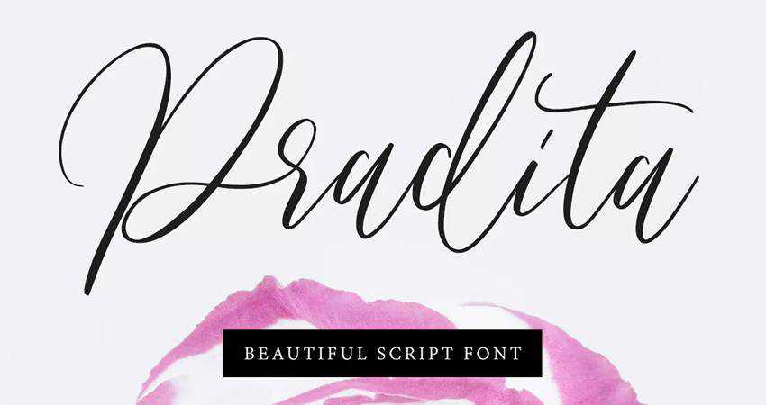 Font Skrip Pradita