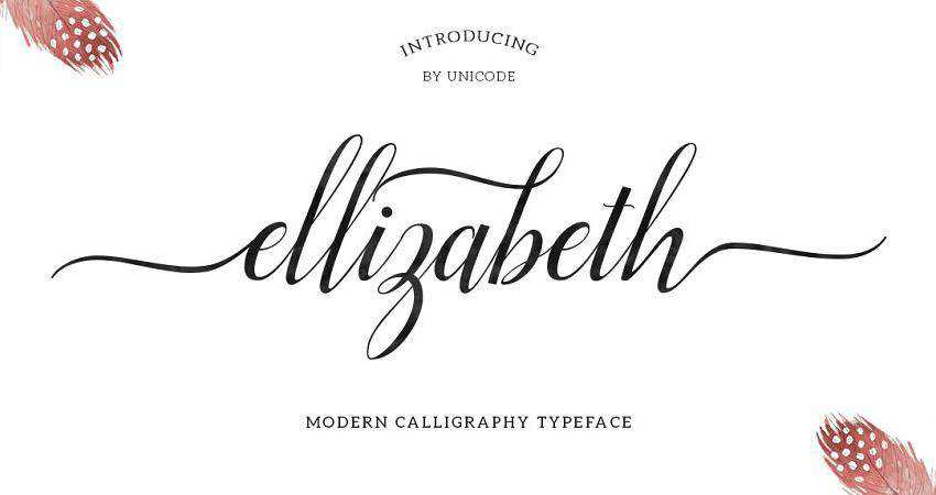 Font Skrip Ellizabeth Gratis