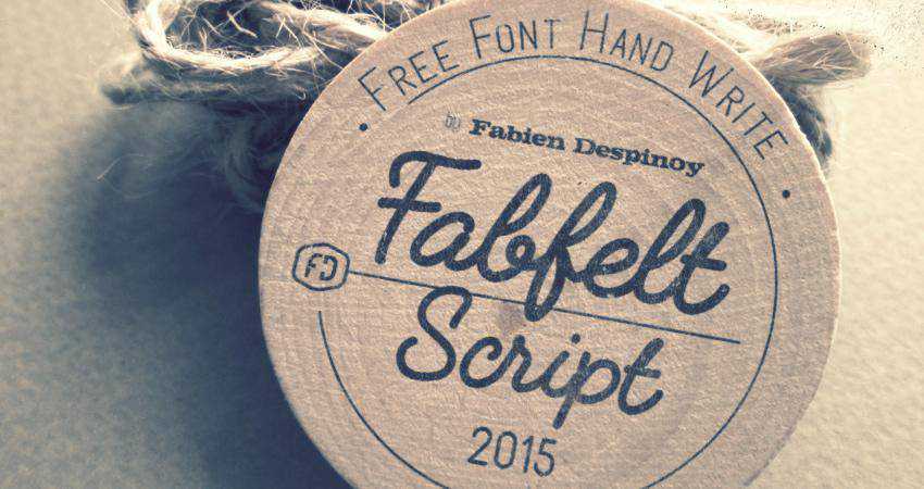 Font Skrip Fabfelt Gratis