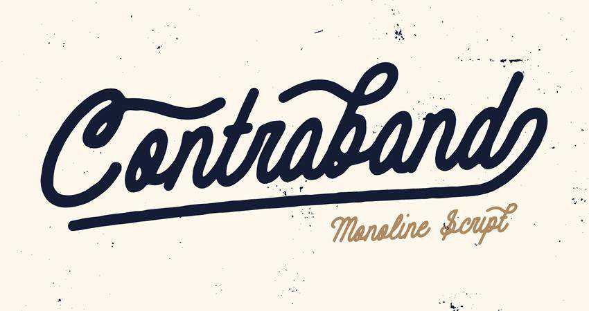 Font Skrip Monoline Selundupan Gratis