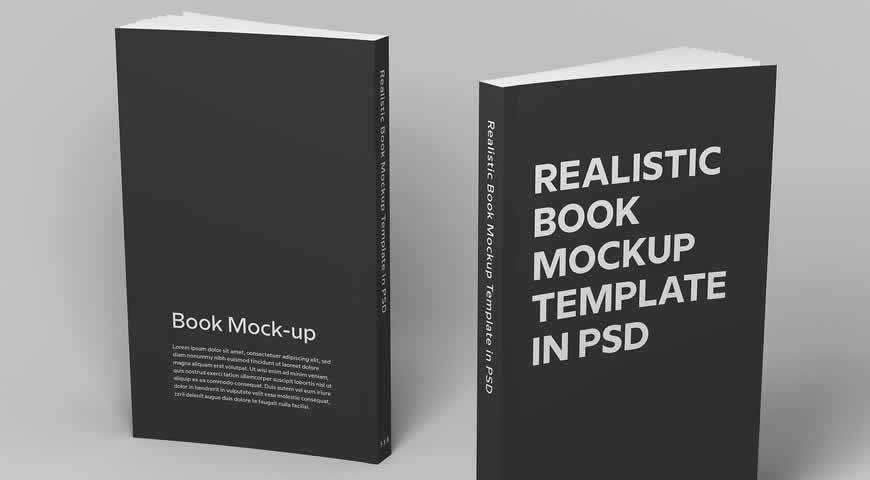 İki Açık Yumuşak Kapaklı Kitap Photoshop PSD Mockup Şablonu