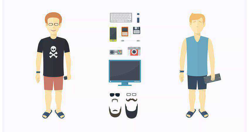 Geek Character Set adobe illustrator 教程