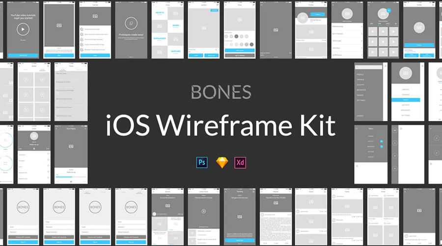 Bones IOS 免费线框模板