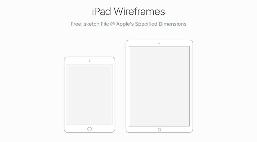 iPad Wireframes for UX Design 免费线框模板 Sketch 格式