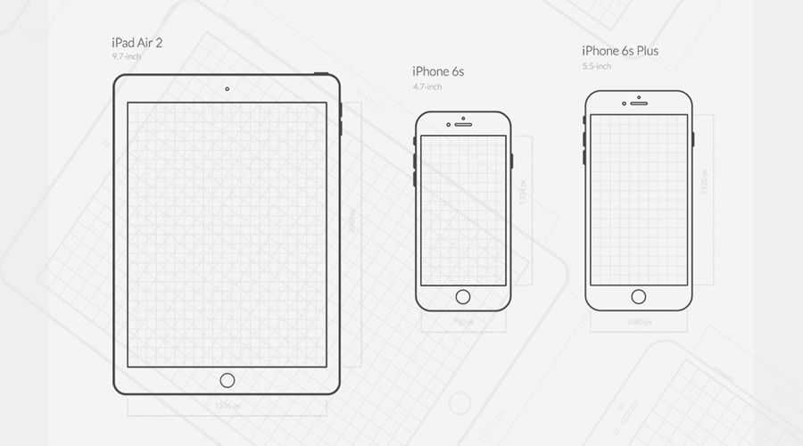 iOS UX线框图标集免费线框模板PNG SVG EPS格式