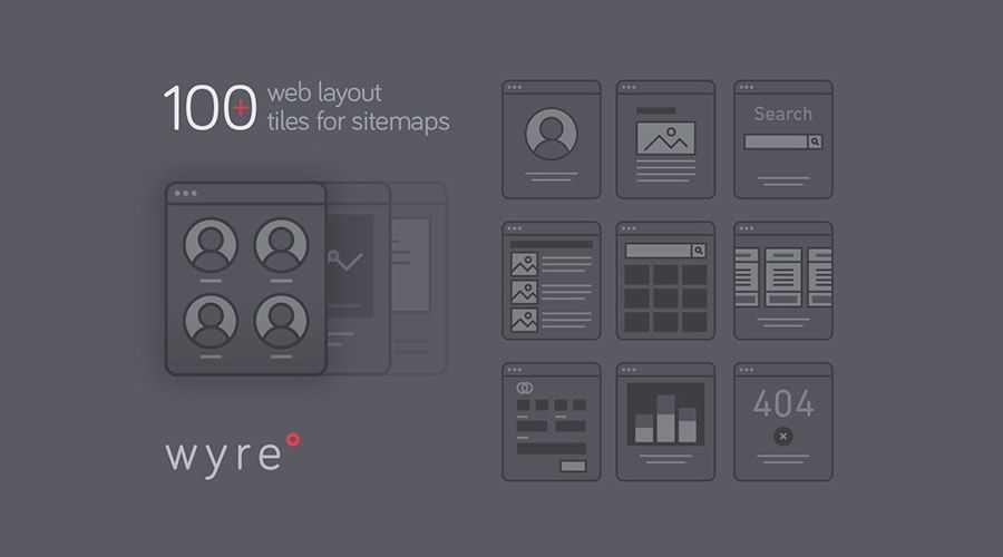 Wyre Web Layout Flowcharts 免费线框模板 AI EPS SVG 格式