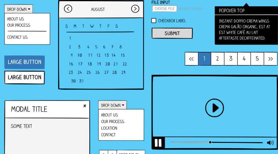 Sketchframes Boostrap UI 免费线框模板 Sketch Format