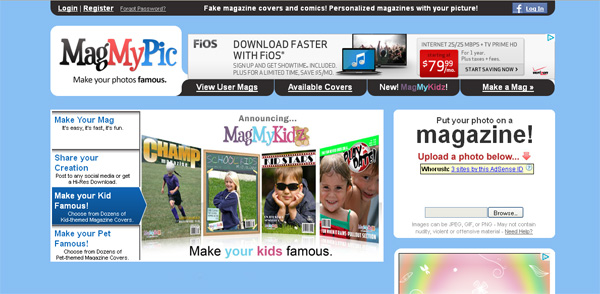 Modèles de couvertures de faux magazines MagMyPic