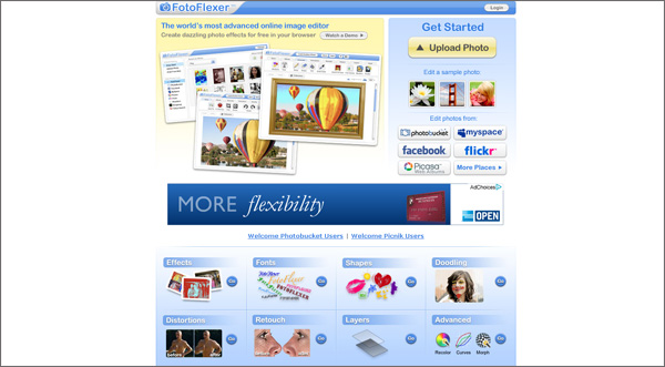 FotoFlexer 使用所有類型的照片效果、字體、形狀、塗鴉、扭曲進行快速圖片編輯