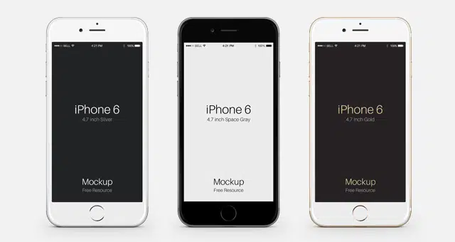 Mockup vettoriale per iPhone 6 PSD