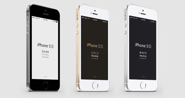 3-4 iPhone 5S Psd-Vektormodell