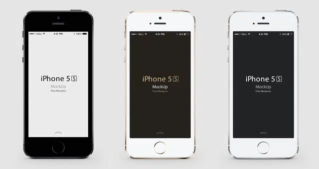 iPhone 5S Psd Vector نموذج بالحجم الطبيعي