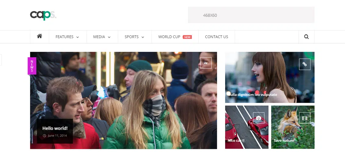 Caps Responsive News Magazine Tema WordPress