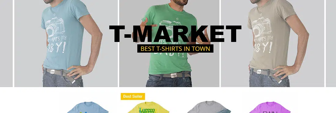 Site Web du marché des t-shirts