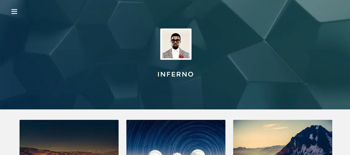 Inferno - Tema di intestazione reattivo