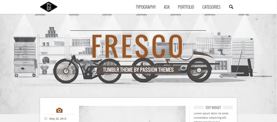 FRESCO - Tema Responsivo Multipropósito de Tumblr