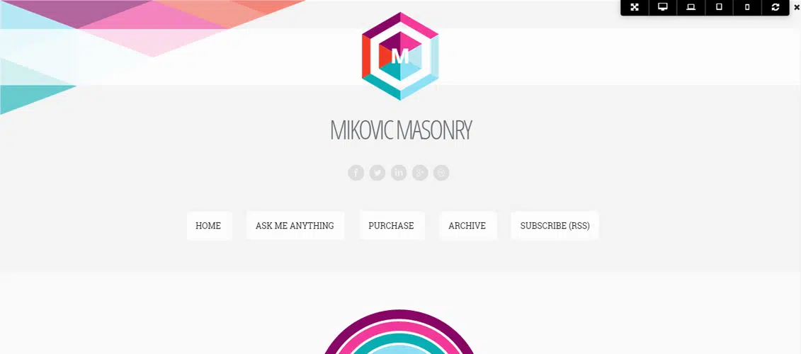 Mikovic - Masonry Dengan Tema Tumblr Seret Dan Lepas