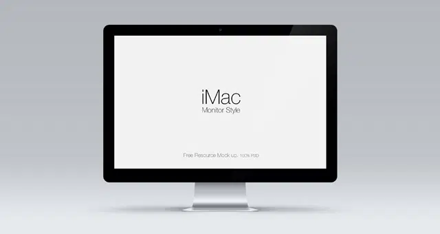 Cinema Display Mockup PSD gratuit