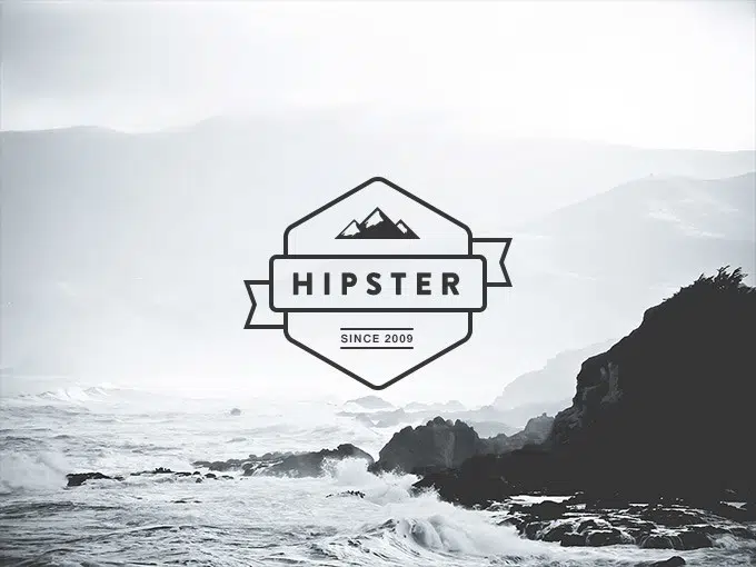 Pack Creador de Logo Hipster PSD Gratis