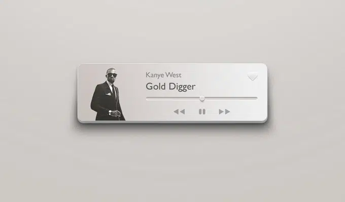 PSD Gratis Mini Player Dasar