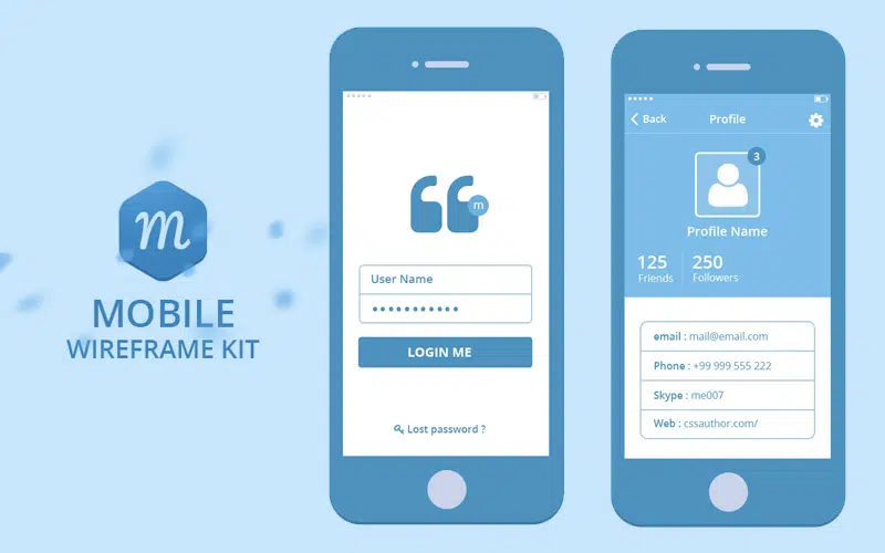 Kit filaire mobile PSD gratuit