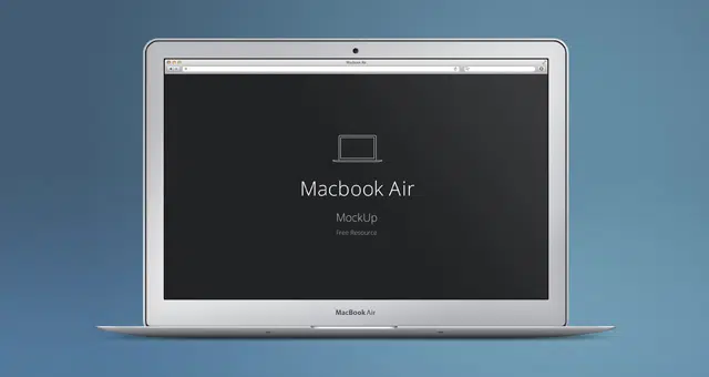 MacbookAirモックアップ無料PSD